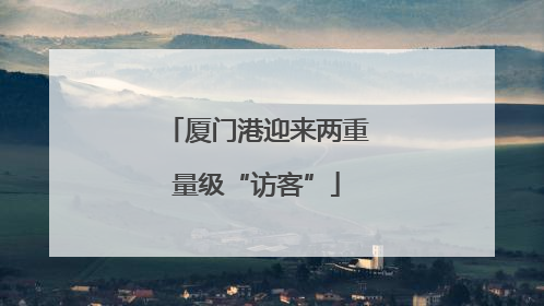 厦门港迎来两重量级“访客”