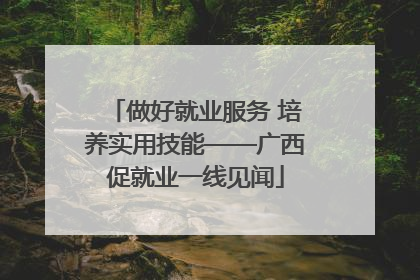 做好就业服务 培养实用技能——广西促就业一线见闻