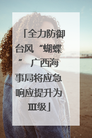 全力防御台风“蝴蝶” 广西海事局将应急响应提升为Ⅲ级