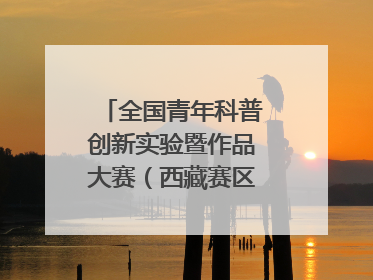 全国青年科普创新实验暨作品大赛（西藏赛区）复赛关注智慧环保等主题