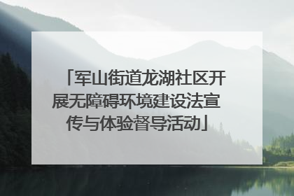 军山街道龙湖社区开展无障碍环境建设法宣传与体验督导活动