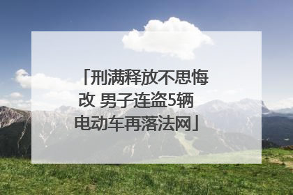 刑满释放不思悔改 男子连盗5辆电动车再落法网