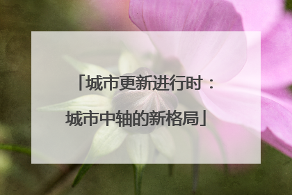 城市更新进行时：城市中轴的新格局