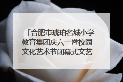 合肥市琥珀名城小学教育集团庆六一暨校园文化艺术节闭幕式文艺汇演圆满举行