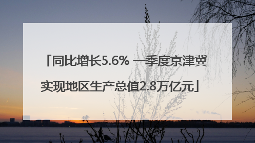 同比增长5.6% 一季度京津冀实现地区生产总值2.8万亿元