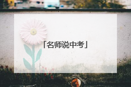 名师说中考