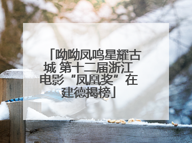 呦呦凤鸣星耀古城 第十二届浙江电影“凤凰奖”在建德揭榜