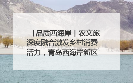 品质西海岸｜农文旅深度融合激发乡村消费活力，青岛西海岸新区的乡村振兴实践