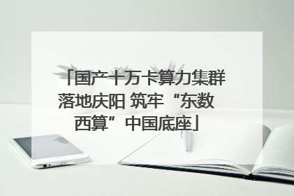 国产十万卡算力集群落地庆阳 筑牢“东数西算”中国底座