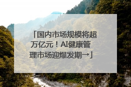 国内市场规模将超万亿元！AI健康管理市场迎爆发期→