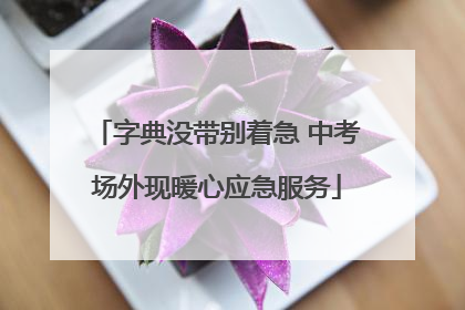字典没带别着急 中考场外现暖心应急服务