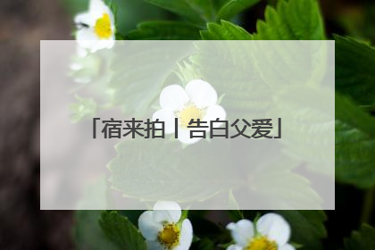 宿来拍丨告白父爱