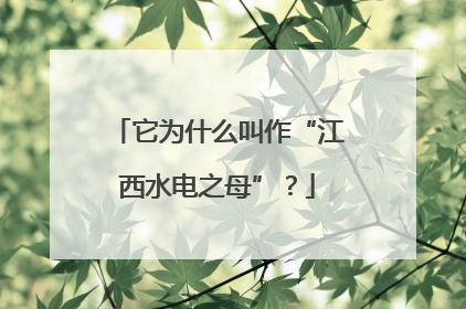 它为什么叫作“江西水电之母”？