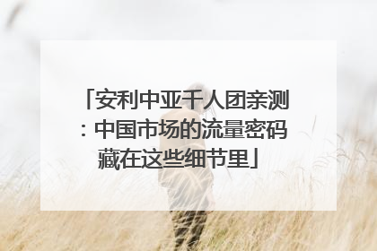 安利中亚千人团亲测：中国市场的流量密码 藏在这些细节里