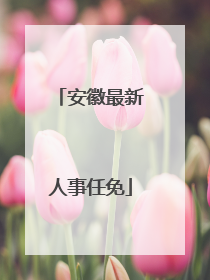 安徽最新人事任免