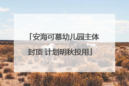 安海可慕幼儿园主体封顶 计划明秋投用