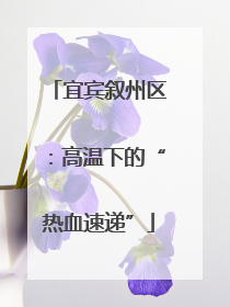 宜宾叙州区：高温下的“热血速递”