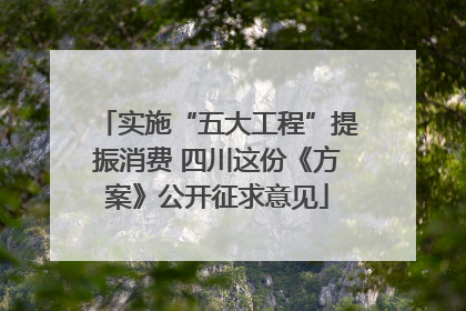 实施“五大工程”提振消费 四川这份《方案》公开征求意见
