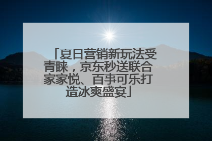 夏日营销新玩法受青睐，京东秒送联合家家悦、百事可乐打造冰爽盛宴