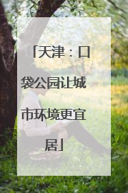 天津：口袋公园让城市环境更宜居