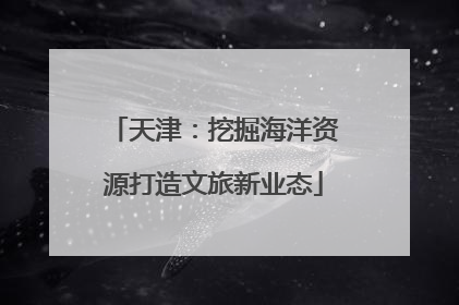天津：挖掘海洋资源打造文旅新业态