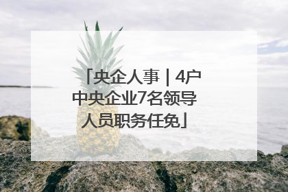 央企人事｜4户中央企业7名领导人员职务任免