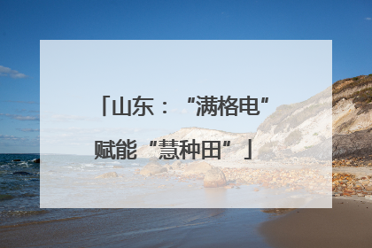山东：“满格电”赋能“慧种田”