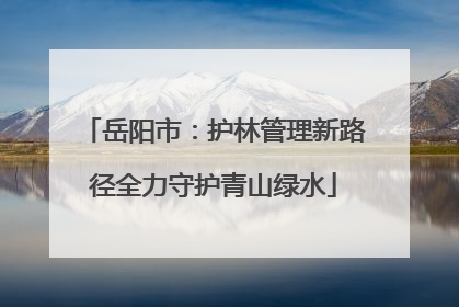 岳阳市：护林管理新路径全力守护青山绿水