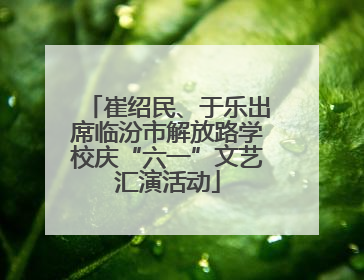 崔绍民、于乐出席临汾市解放路学校庆“六一”文艺汇演活动