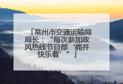 常州市交通运输局局长：“每次参加政风热线节目都‘痛并快乐着’”