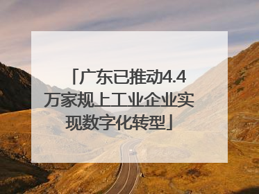 广东已推动4.4万家规上工业企业实现数字化转型