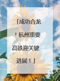 成功合龙！杭州重要高铁迎关键进展！