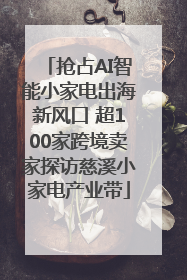 抢占AI智能小家电出海新风口 超100家跨境卖家探访慈溪小家电产业带