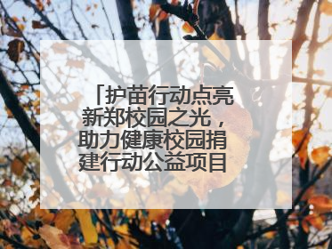 护苗行动点亮新郑校园之光，助力健康校园捐建行动公益项目落地新郑市