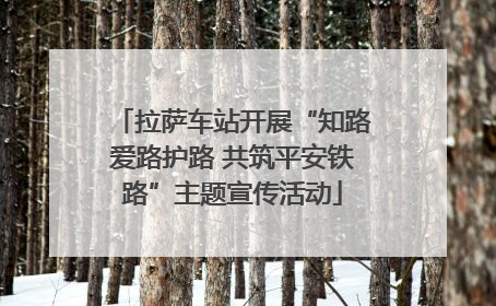 拉萨车站开展“知路爱路护路 共筑平安铁路”主题宣传活动