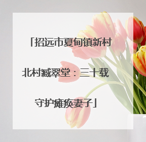 招远市夏甸镇新村北村臧翠堂：三十载守护瘫痪妻子