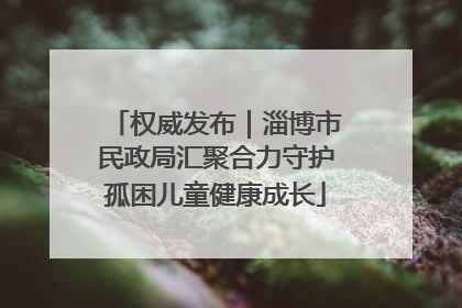 权威发布｜淄博市民政局汇聚合力守护孤困儿童健康成长
