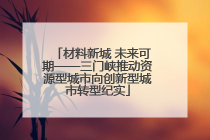 材料新城 未来可期——三门峡推动资源型城市向创新型城市转型纪实