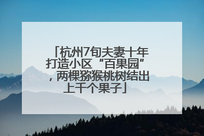 杭州7旬夫妻十年打造小区“百果园”，两棵猕猴桃树结出上千个果子