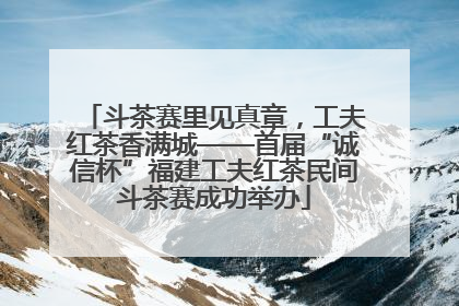 斗茶赛里见真章，工夫红茶香满城——首届“诚信杯”福建工夫红茶民间斗茶赛成功举办