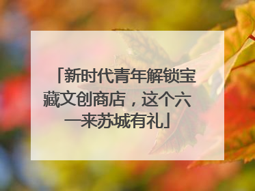 新时代青年解锁宝藏文创商店，这个六一来苏城有礼