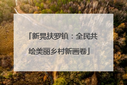 新晃扶罗镇：全民共绘美丽乡村新画卷