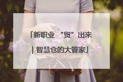 新职业 “贸”出来｜智慧仓的大管家