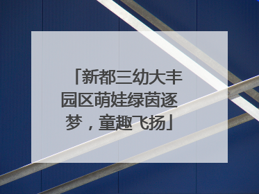 新都三幼大丰园区萌娃绿茵逐梦，童趣飞扬