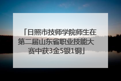 日照市技师学院师生在第二届山东省职业技能大赛中获3金5银1铜