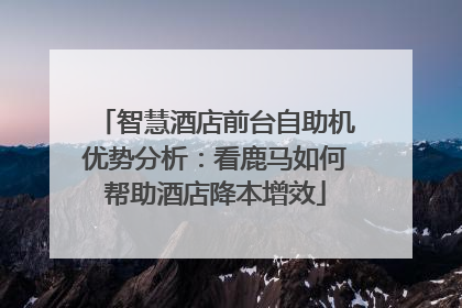 智慧酒店前台自助机优势分析：看鹿马如何帮助酒店降本增效