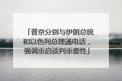 普京分别与伊朗总统和以色列总理通电话，强调重启谈判重要性