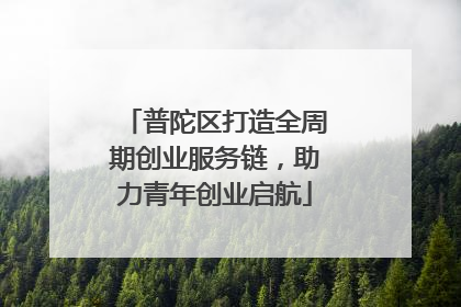 普陀区打造全周期创业服务链，助力青年创业启航