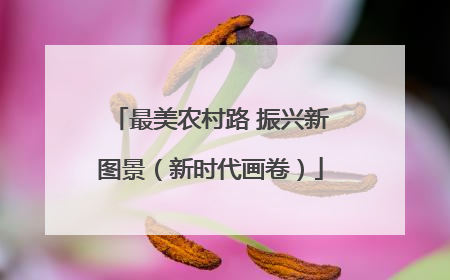 最美农村路 振兴新图景（新时代画卷）