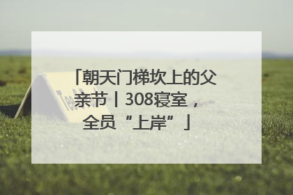 朝天门梯坎上的父亲节丨308寝室，全员“上岸”